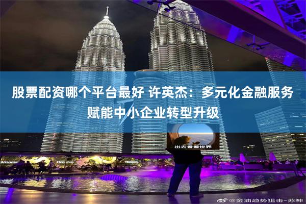 股票配资哪个平台最好 许英杰：多元化金融服务赋能中小企业转型升级