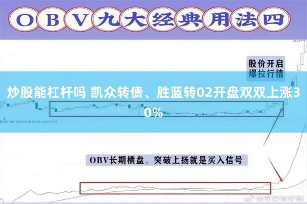 炒股能杠杆吗 凯众转债、胜蓝转02开盘双双上涨30%